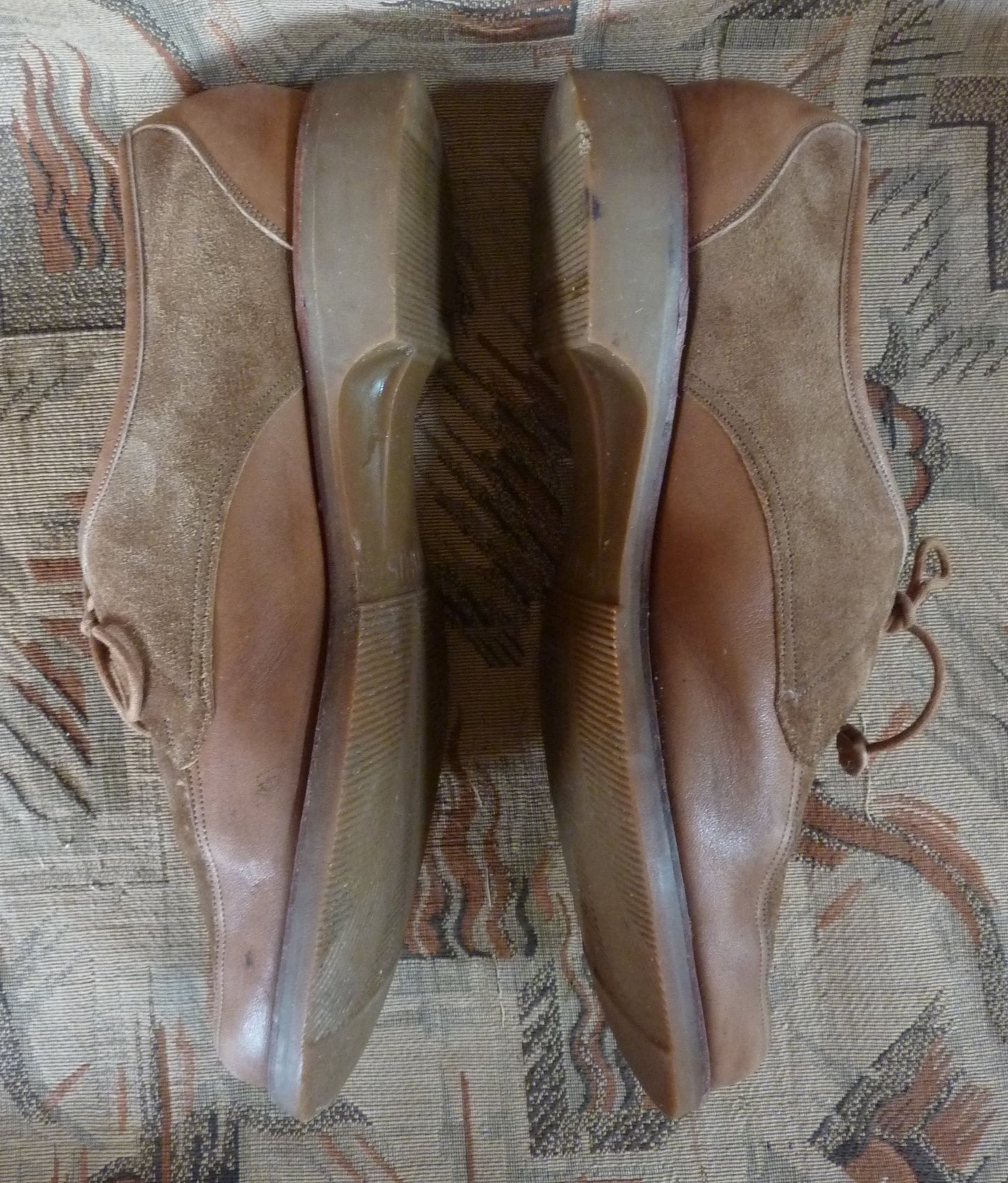 Vintage Barker Brown Suede Lace Up Shoes UK 6 6.5