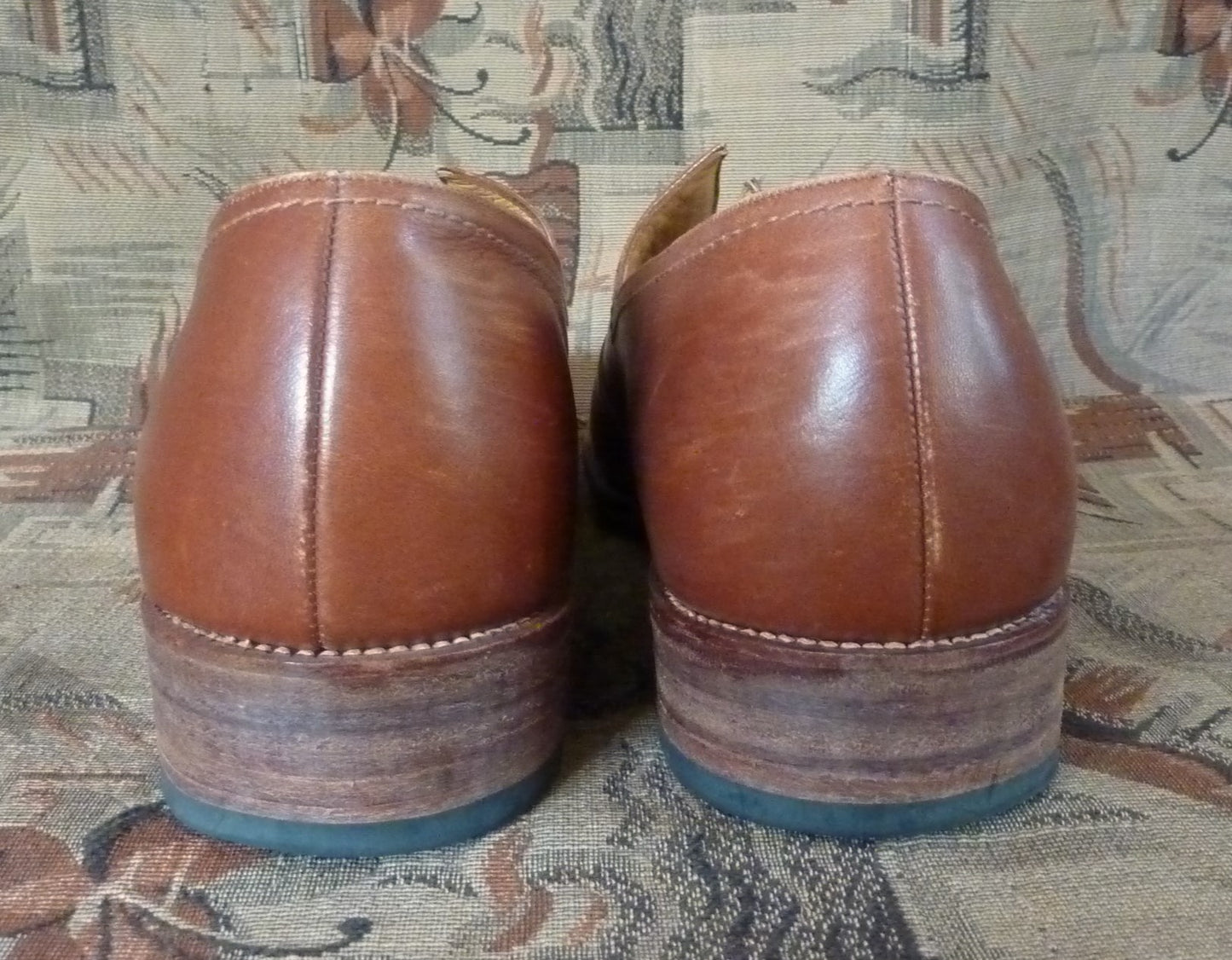 Suberb Vintage 1950s 40s K Shoes Brown Leather Monk Strap Slip On UK 6