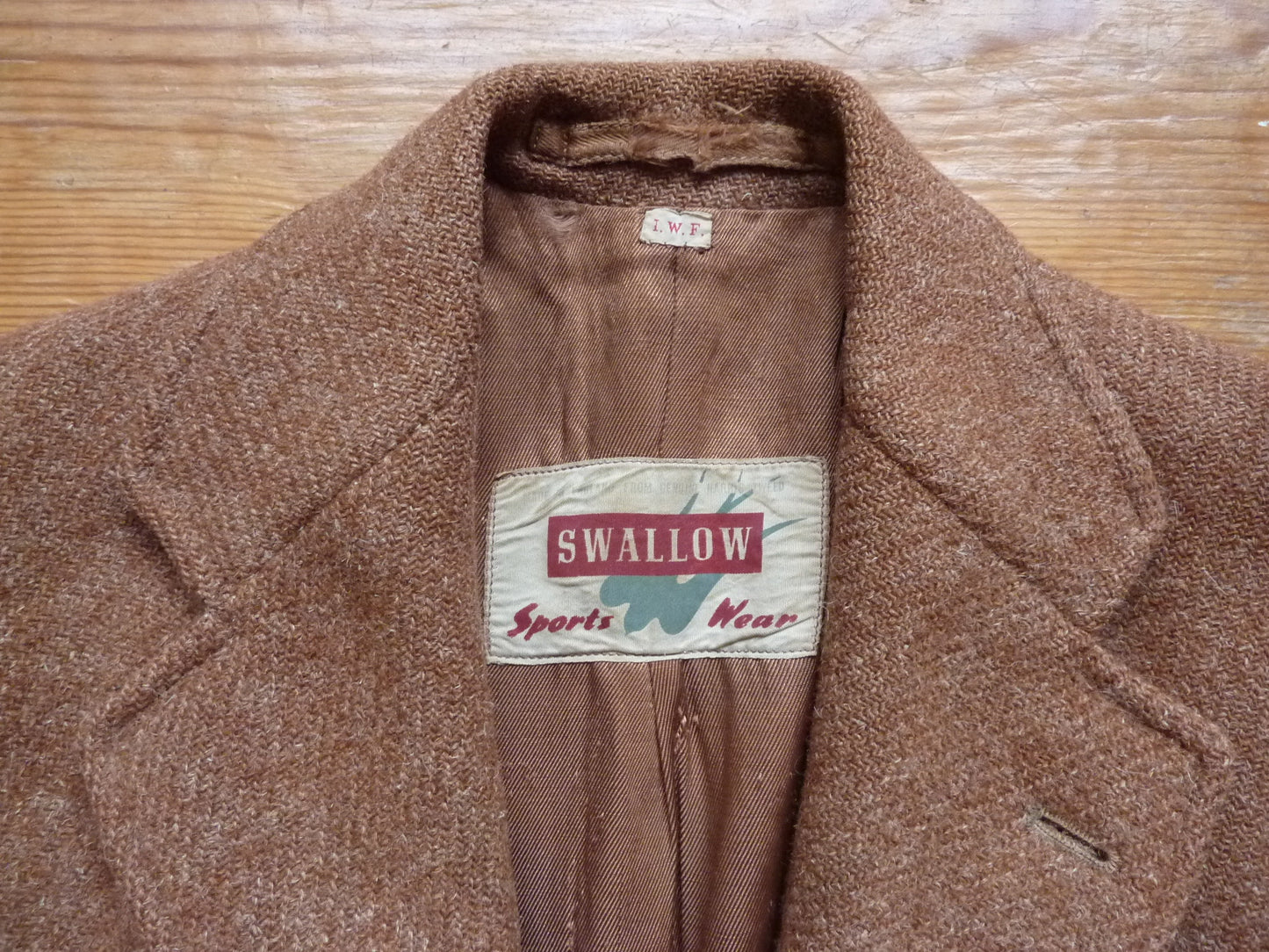 Vintage 1950s Harris Tweed Sports Jacket Ginger Brown 38"