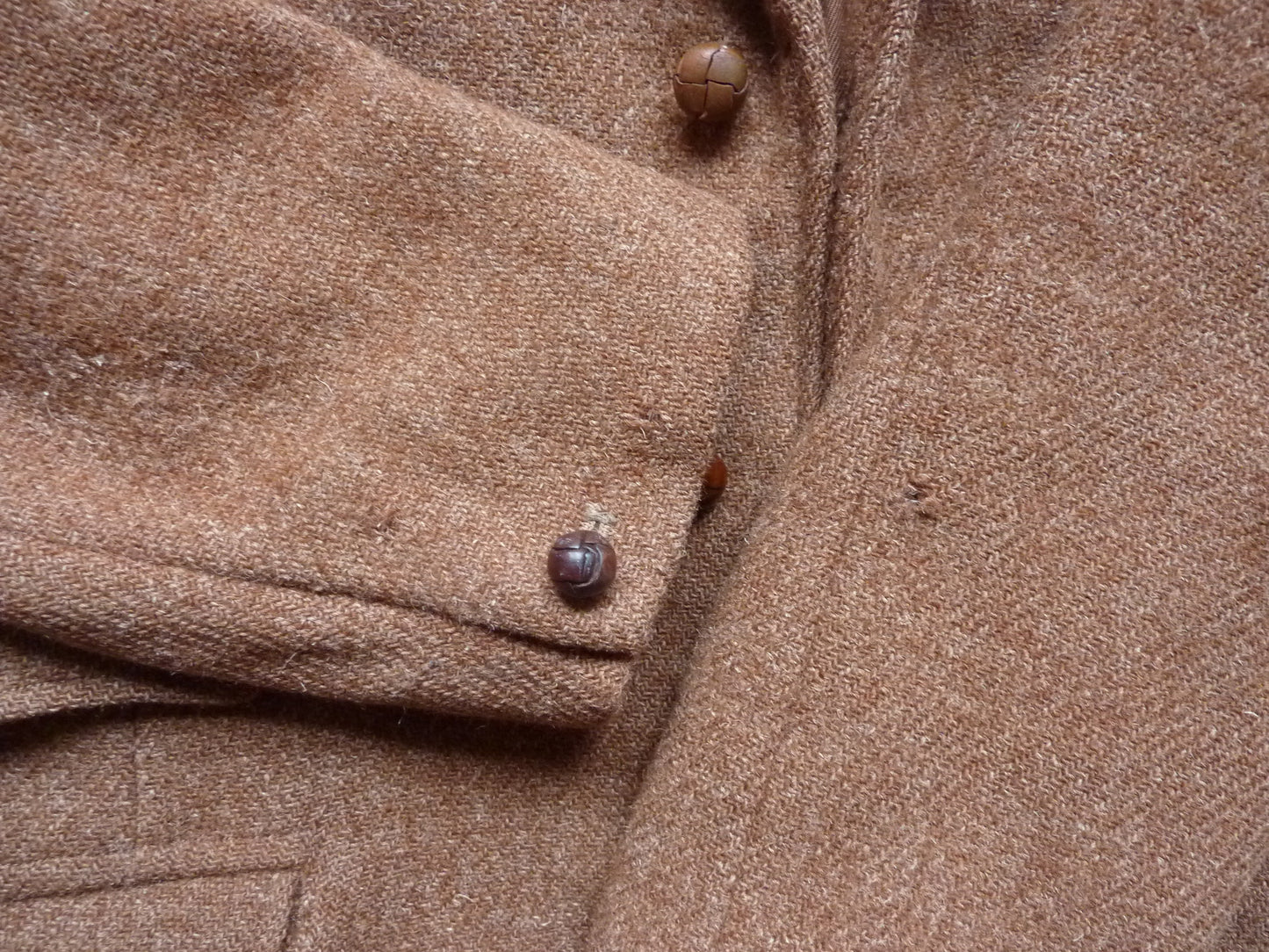 Vintage 1950s Harris Tweed Sports Jacket Ginger Brown 38"