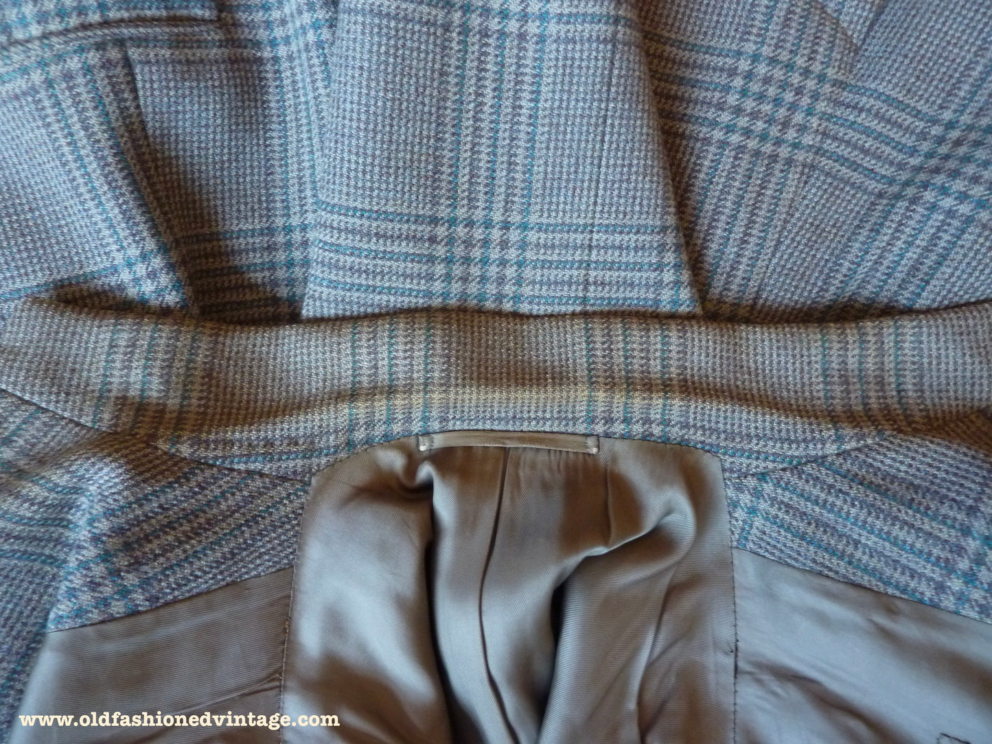 Vintage 1950s Mens Bespoke Bold Glen Check Tweed Plus Fours Breeks Suit Brown Green 42"