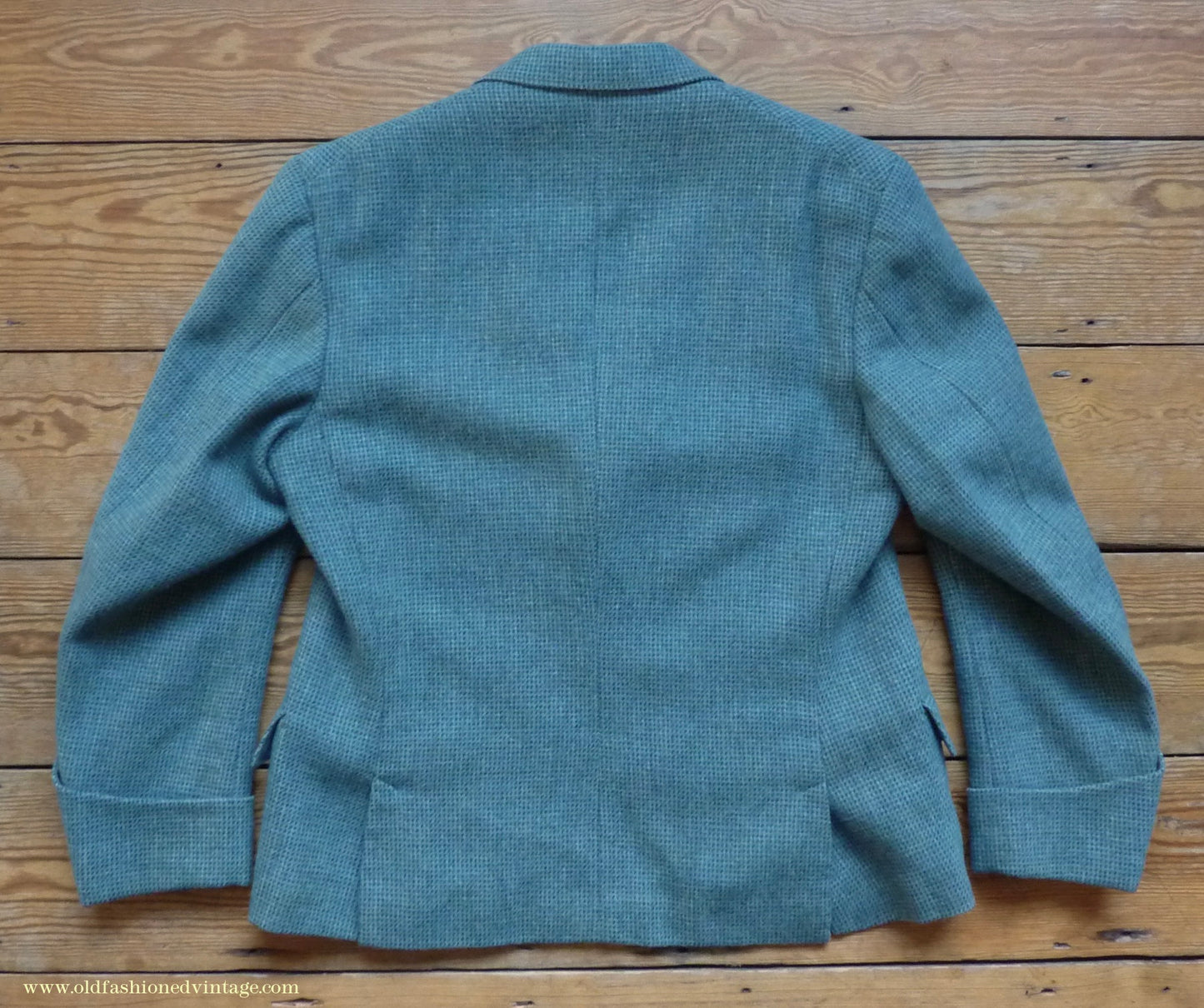 Vintage Mens 1950s Bespoke Argyll Kilt Jacket Lovat Green Tweed Tailored Wool Traditional Scottish Sports Coat 40"