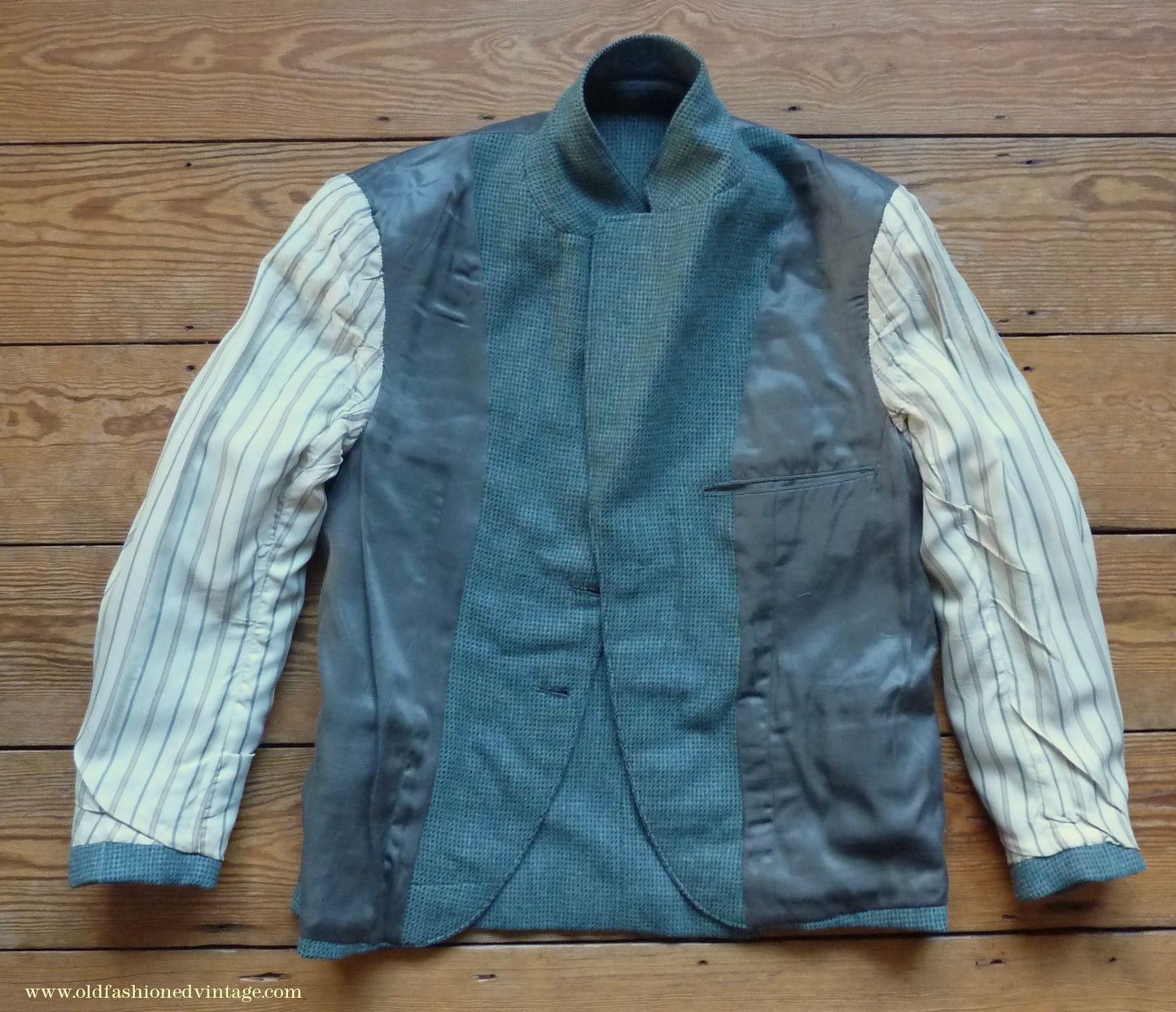 Vintage Mens 1950s Bespoke Argyll Kilt Jacket Lovat Green Tweed Tailored Wool Traditional Scottish Sports Coat 40"