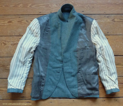 Vintage Mens 1950s Bespoke Argyll Kilt Jacket Lovat Green Tweed Tailored Wool Traditional Scottish Sports Coat 40"