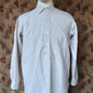 Vintage Mens 1950s "Popular" Cotton Pullover Shirt Tattersall Check British Overhead Tunic Half Buttoned 15 1/2"