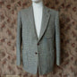 Vintage Mens 1950s Harris Tweed Sports Jacket Green Brown Patch Pockets 38"