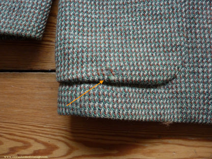 Vintage Mens 1950s Harris Tweed Sports Jacket Green Brown Patch Pockets 38"