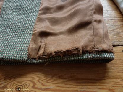 Vintage Mens 1950s Harris Tweed Sports Jacket Green Brown Patch Pockets 38"