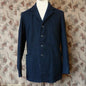 Vintage Mens 1950s British Rail Drivers Work Jacket BR Black Wool Workwear Coat 36 38