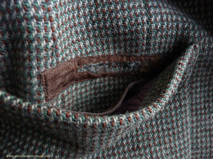 Vintage Mens 1950s Harris Tweed Sports Jacket Green Brown Patch Pockets 38"