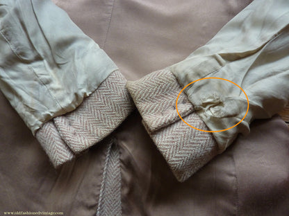 Vintage Mens 1950s Burton Harris Tweed Plus Fours Suit Beige Herringbone Jacket Trousers 37"