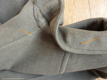 Vintage 1950s Mens Burtons Double Breasted Overcoat Coat Brownish Olive Green Herringbone Wool DB Belted 40"/42"
