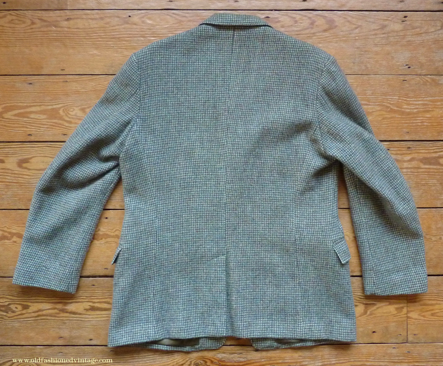 Vintage Mens 1950s Selfridges Harris Tweed Sports Jacket Green Brown 42"