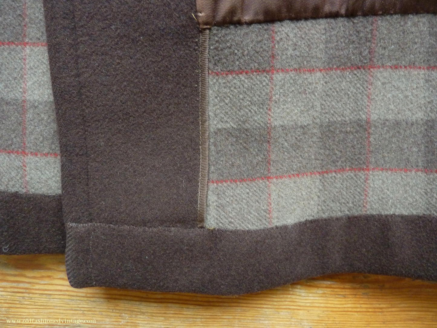 Vintage Mens 1940s Double Breasted Overcoat Coat Chocolate Brown Wool Back Belt 38"