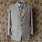 Vintage Mens 1950s Gaunson Harris Tweed Sports Jacket Grey Brown 44"