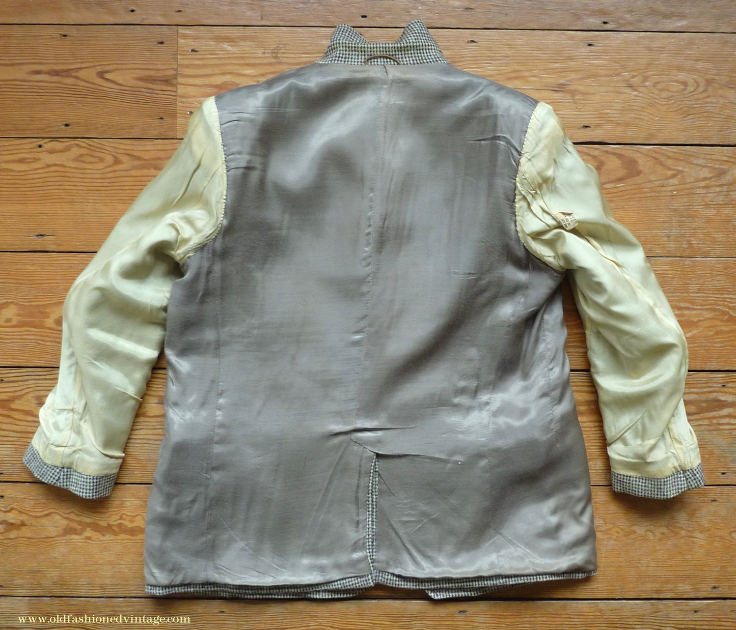 Vintage Mens 1950s Gaunson Harris Tweed Sports Jacket Grey Brown 44"