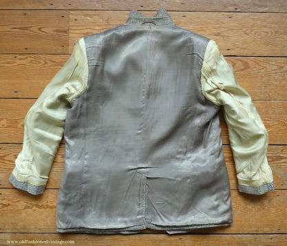 Vintage Mens 1950s Gaunson Harris Tweed Sports Jacket Grey Brown 44"