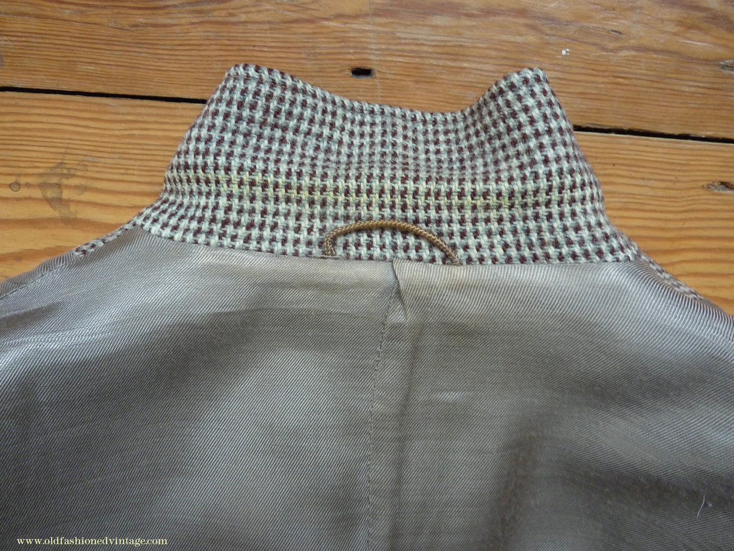 Vintage Mens 1950s Gaunson Harris Tweed Sports Jacket Grey Brown 44"