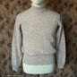 Old Fashioned Garments Vintage Reproduction 1940s Mens Roll Neck Jumper Natural Melange Polo Turtle Sweater S