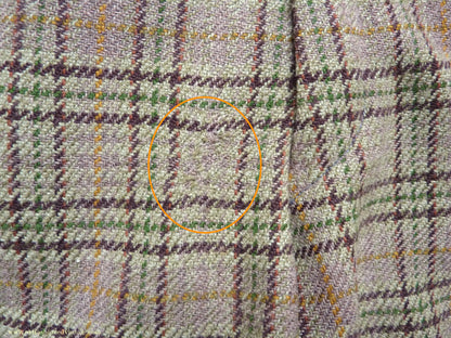 Vintage Mens 1970s Irish Bespoke Tweed Suit Green Brown Plaid Check 44"