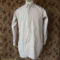 Vintage Mens 1940s 1950s "Braintry" Cotton Shirt Pale Ivory Spearpoint Collar British 15"
