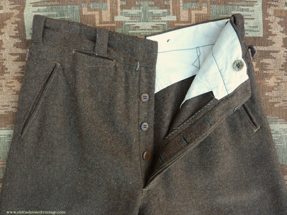 Vintage Mens 1930s Breeches Brown European Jodhpurs Riding Work Trousers Pants 30"