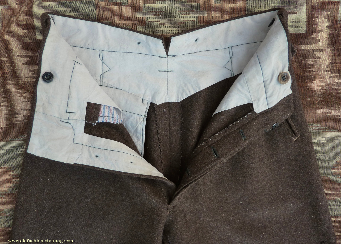 Vintage Mens 1930s Breeches Brown European Jodhpurs Riding Work Trousers Pants 30"