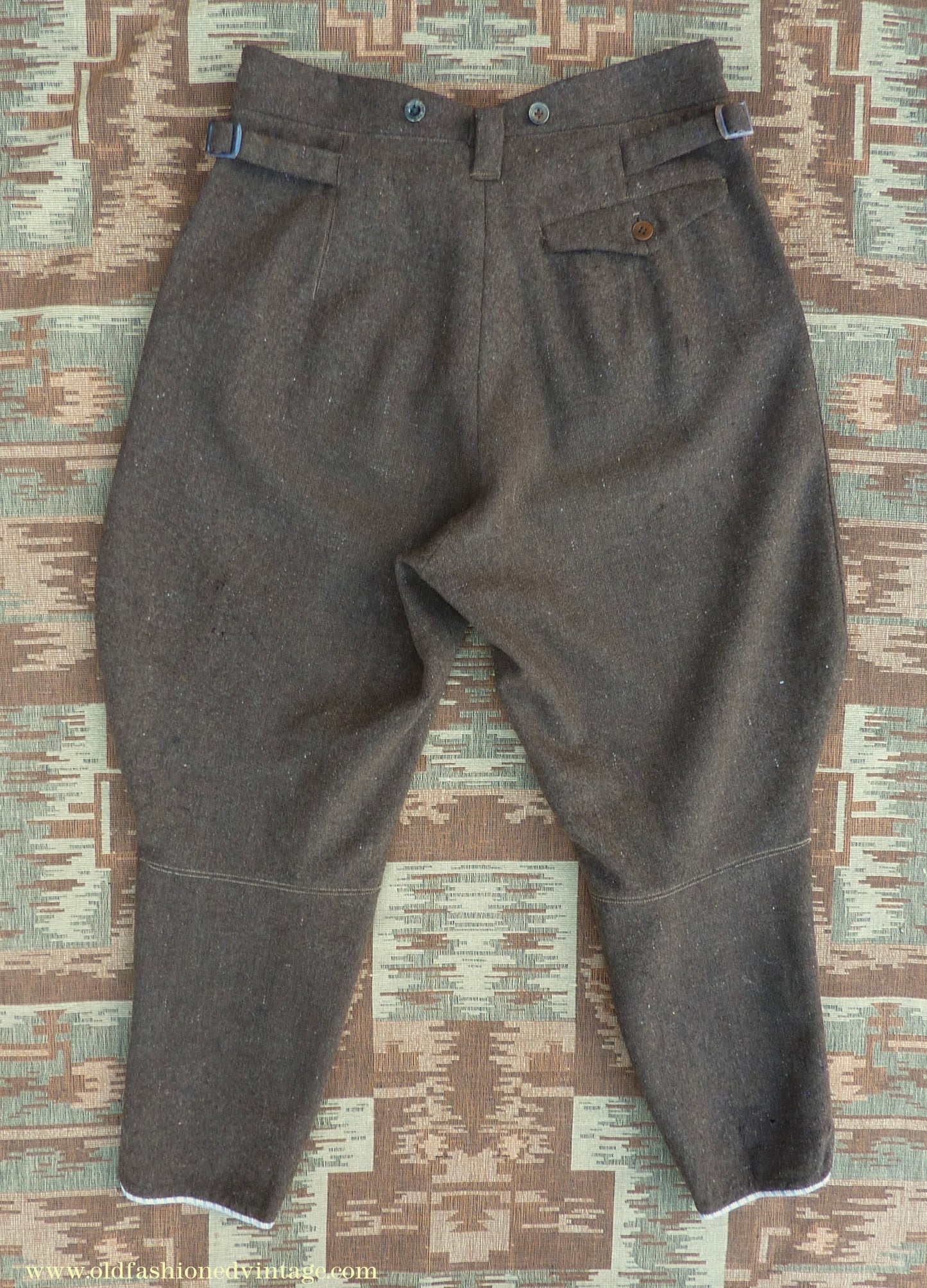 Vintage Mens 1930s Breeches Brown European Jodhpurs Riding Work Trousers Pants 30"