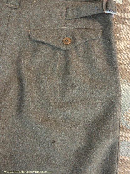 Vintage Mens 1930s Breeches Brown European Jodhpurs Riding Work Trousers Pants 30"