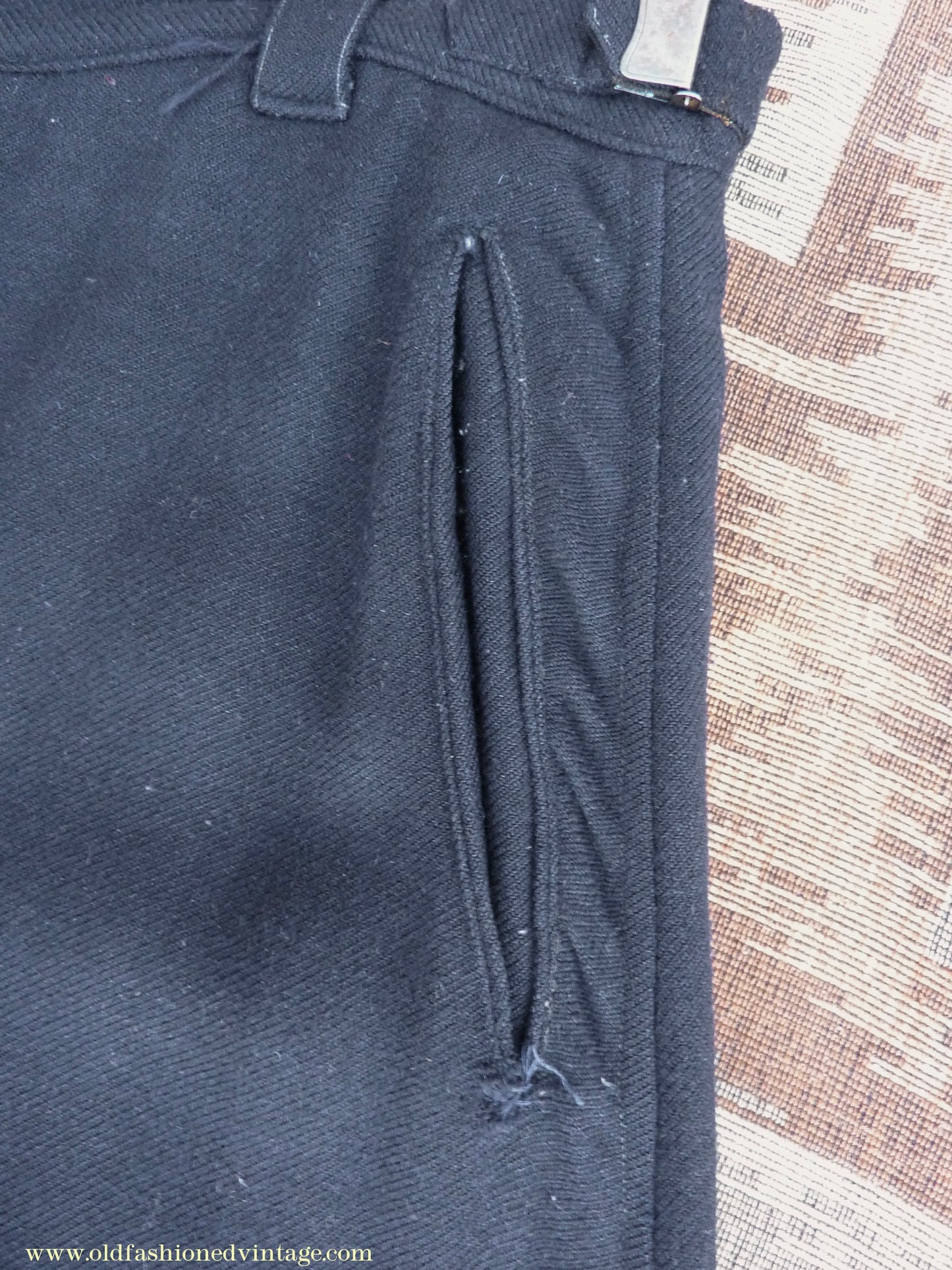 Vintage Mens 1940s Breeches Navy Blue European Jodhpurs Riding Work Trousers Pants 32"
