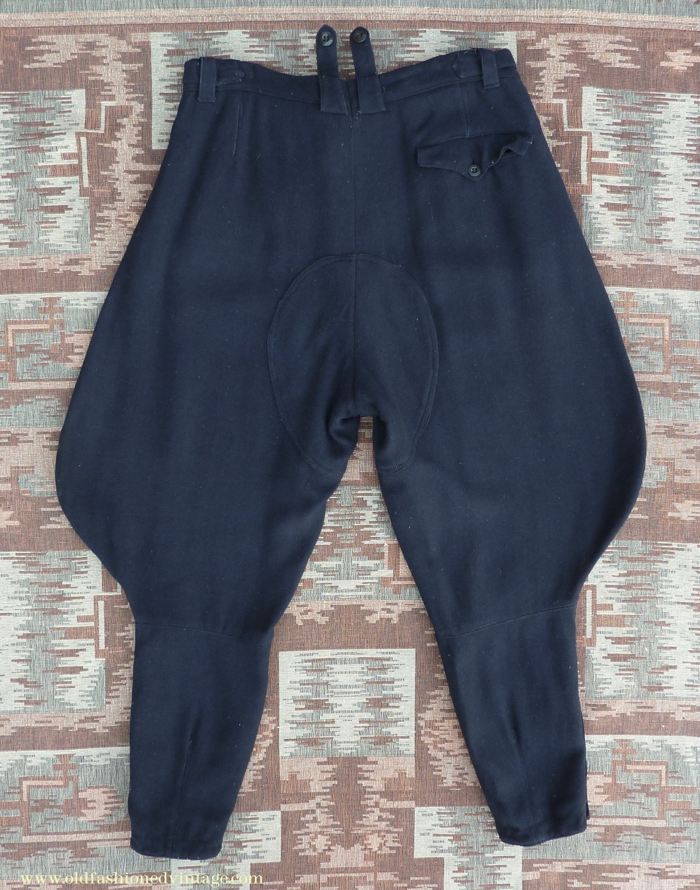 Vintage Mens 1940s Breeches Navy Blue European Jodhpurs Riding Work Trousers Pants 32"