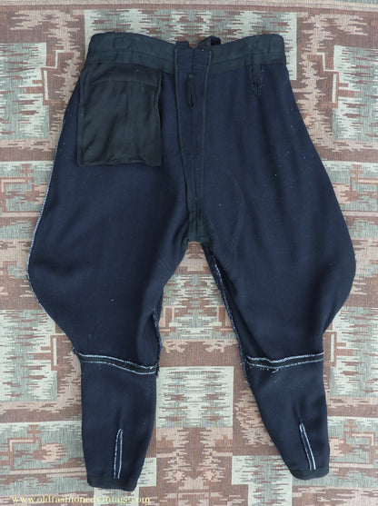 Vintage Mens 1940s Breeches Navy Blue European Jodhpurs Riding Work Trousers Pants 32"