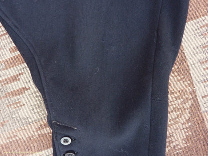 Vintage Mens 1930s 1940s Breeches Navy Blue European Jodhpurs Riding Work Trousers Pants 34"