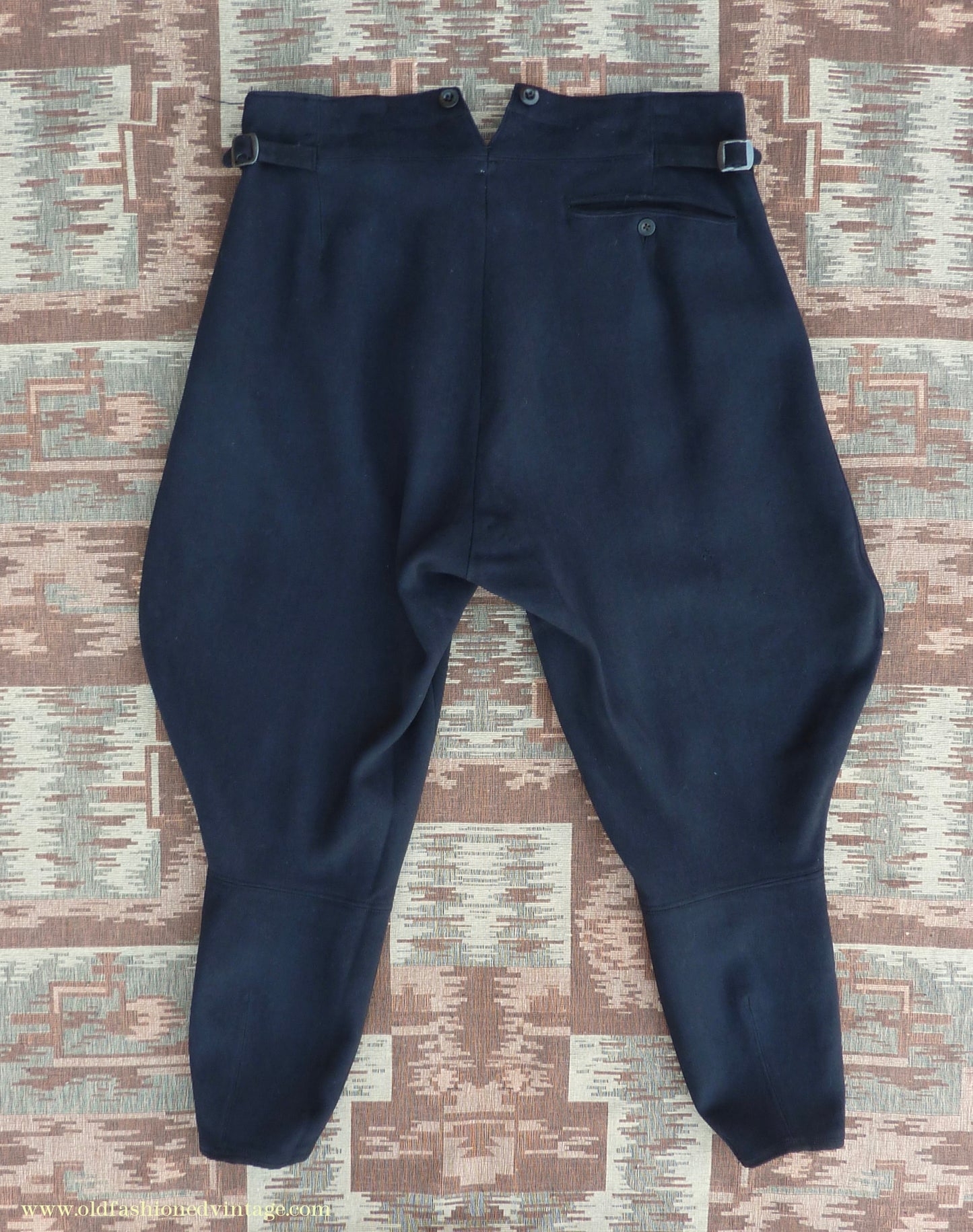 Vintage Mens 1930s 1940s Breeches Navy Blue European Jodhpurs Riding Work Trousers Pants 34"