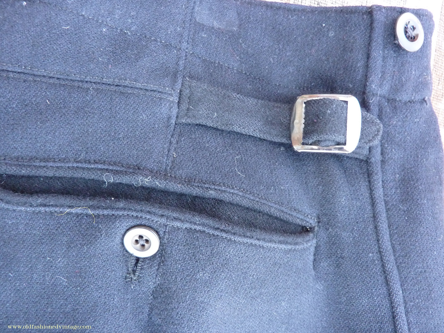 Vintage Mens 1930s 1940s Breeches Navy Blue European Jodhpurs Riding Work Trousers Pants 34"