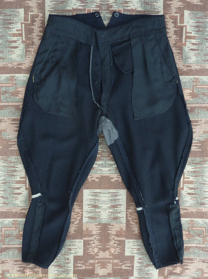 Vintage Mens 1930s 1940s Breeches Navy Blue European Jodhpurs Riding Work Trousers Pants 34"
