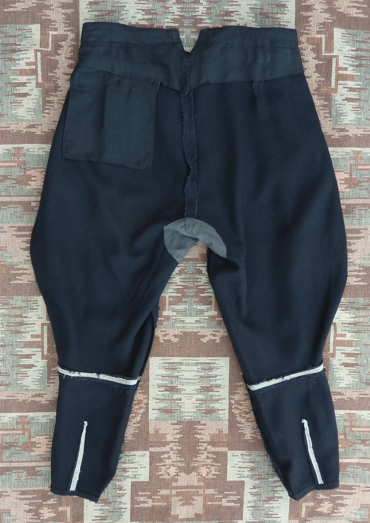 Vintage Mens 1930s 1940s Breeches Navy Blue European Jodhpurs Riding Work Trousers Pants 34"