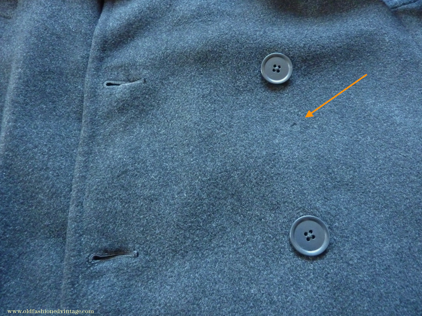 Vintage Mens 1950s Bespoke Tailored Double Breasted Overcoat Coat Charcoal Grey Wool DB Belted 44"
