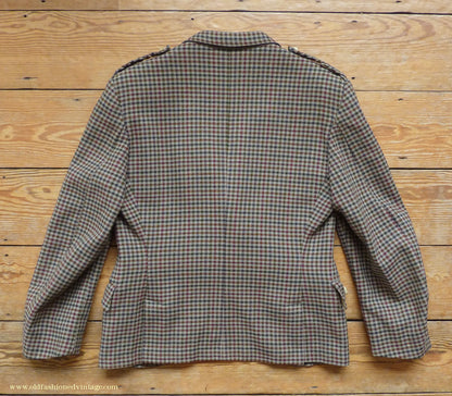 Vintage Mens 1950s Tweed Kilt Jacket & Waistcoat Set Gun Club Check Wool Tailored Traditional Scottish Sports Coat 40"