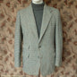 Vintage Mens 1950s Harris Tweed Sports Jacket Green Brown Check 37"