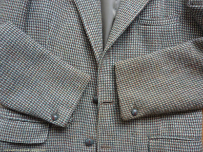 Vintage Mens 1950s Harris Tweed Sports Jacket Green Brown Check 37"