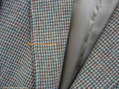 Vintage Mens 1950s Harris Tweed Sports Jacket Green Brown Check 37"