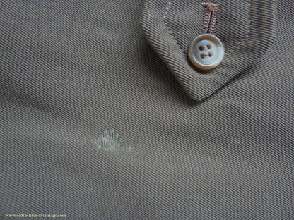 Vintage Mens 1940s 1950s Selgard Trenchcoat Double Breasted Raincoat Mac Trench Coat 42"
