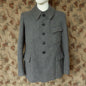 Vintage Mens 1930s 1940s European Workwear Uniform Jacket Heavyweight Grey Brown Wool Patch Pockets 36" 38"