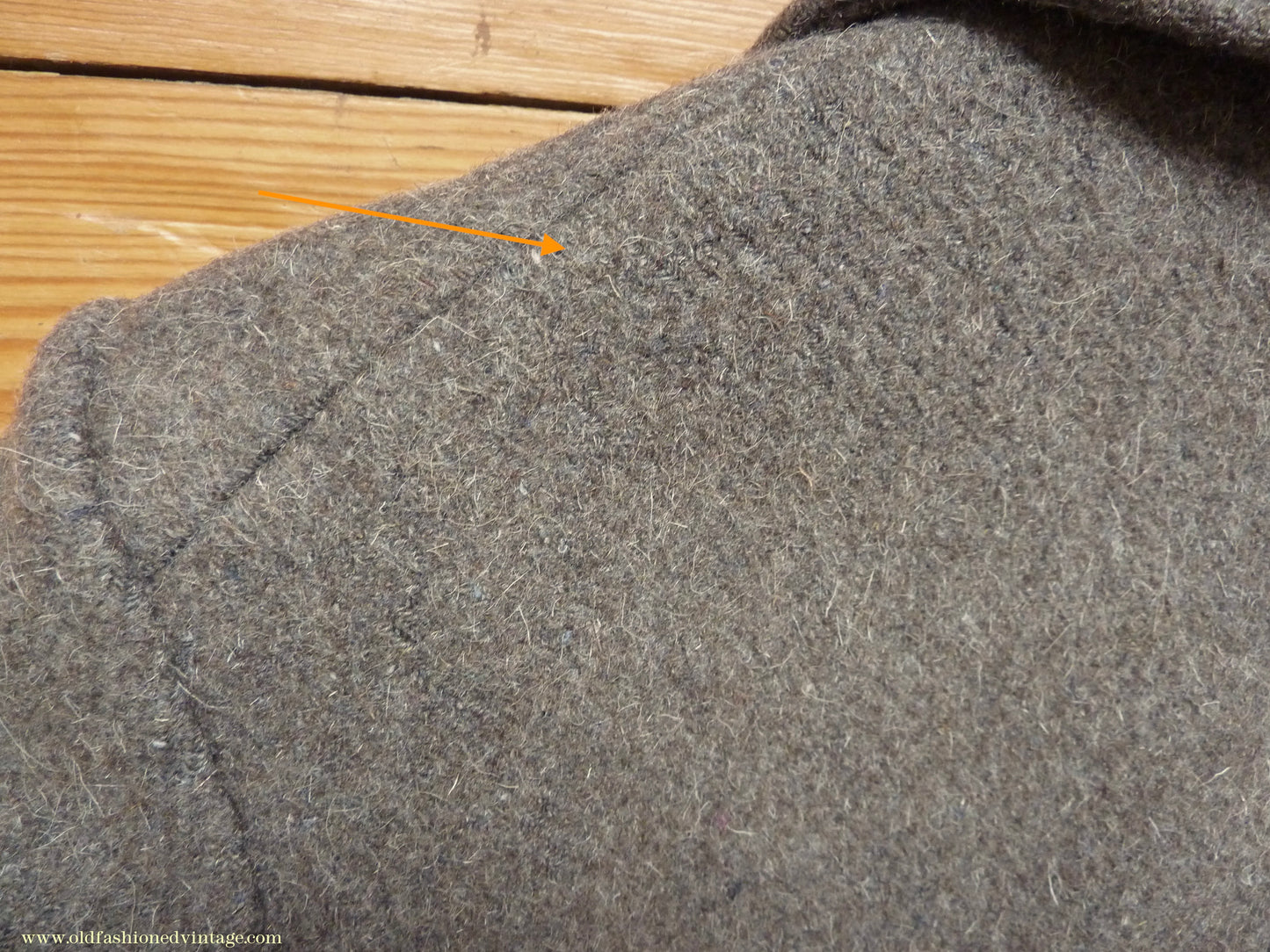 Vintage Mens 1930s 1940s European Workwear Uniform Jacket Heavyweight Grey Brown Wool Patch Pockets 36" 38"