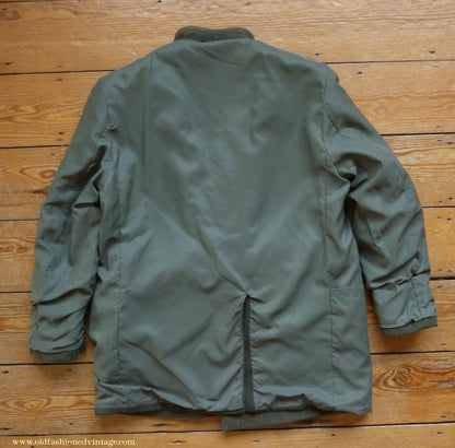 Vintage Mens 1980s 1990s Loden Norfolk Country Shooting Belted Jacket Green Wool Blend 44"