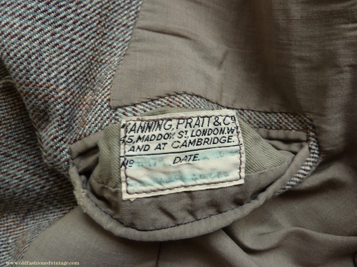 Vintage Mens 1950s Bespoke Suit 2 Piece Single Breasted Light Green Brown Glen Plaid Wool 42" Long