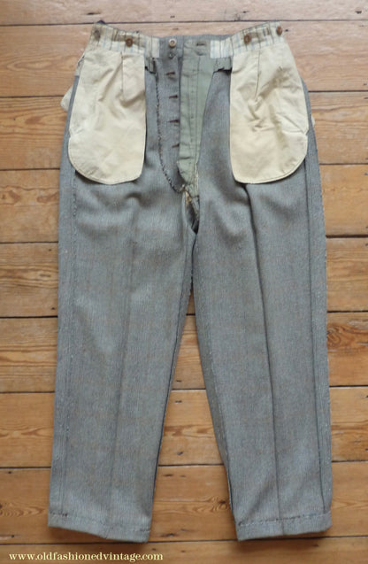 Vintage Mens 1950s Bespoke Suit 2 Piece Single Breasted Light Green Brown Glen Plaid Wool 42" Long