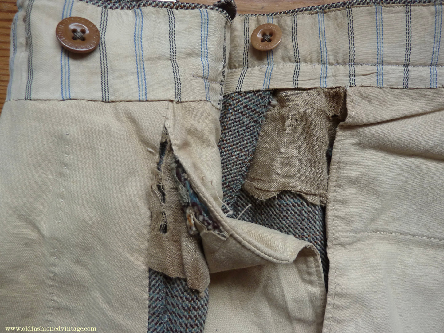 Vintage Mens 1950s Bespoke Suit 2 Piece Single Breasted Light Green Brown Glen Plaid Wool 42" Long