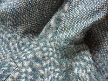 Vintage Mens 1950s Suit 2 Piece Single Breasted Japanese Custom Tailored Spearmint Green Flecked Wool Donegal Tweed 36" 38" Long
